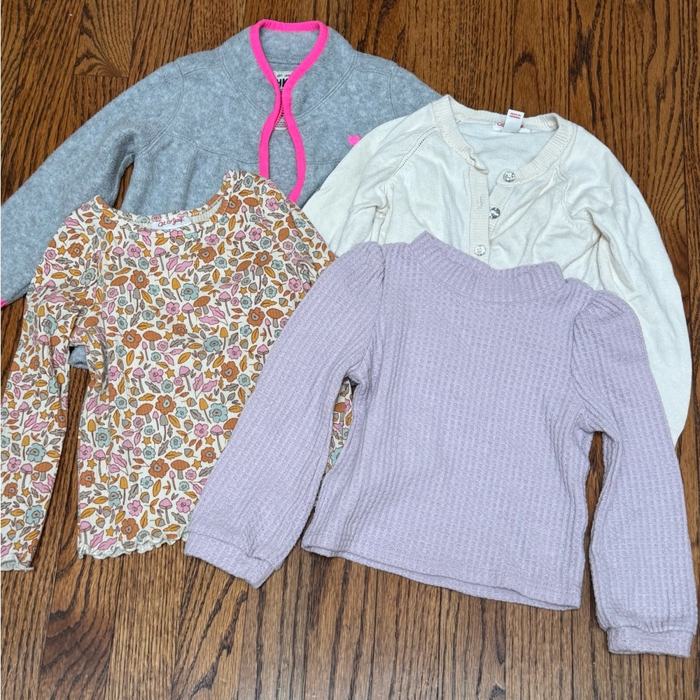 Toddler Girls Long Sleeve Tops and Jacket Size 3T